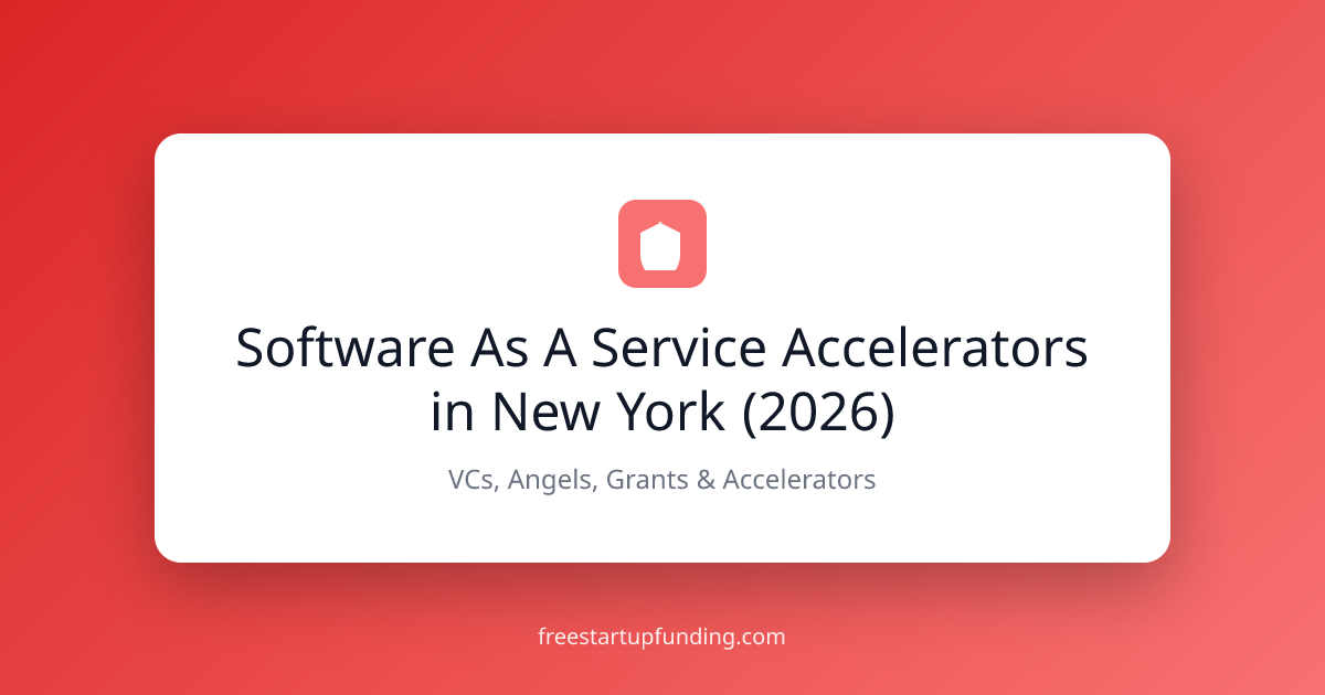 Software As A Service Accelerators in New York (2026)